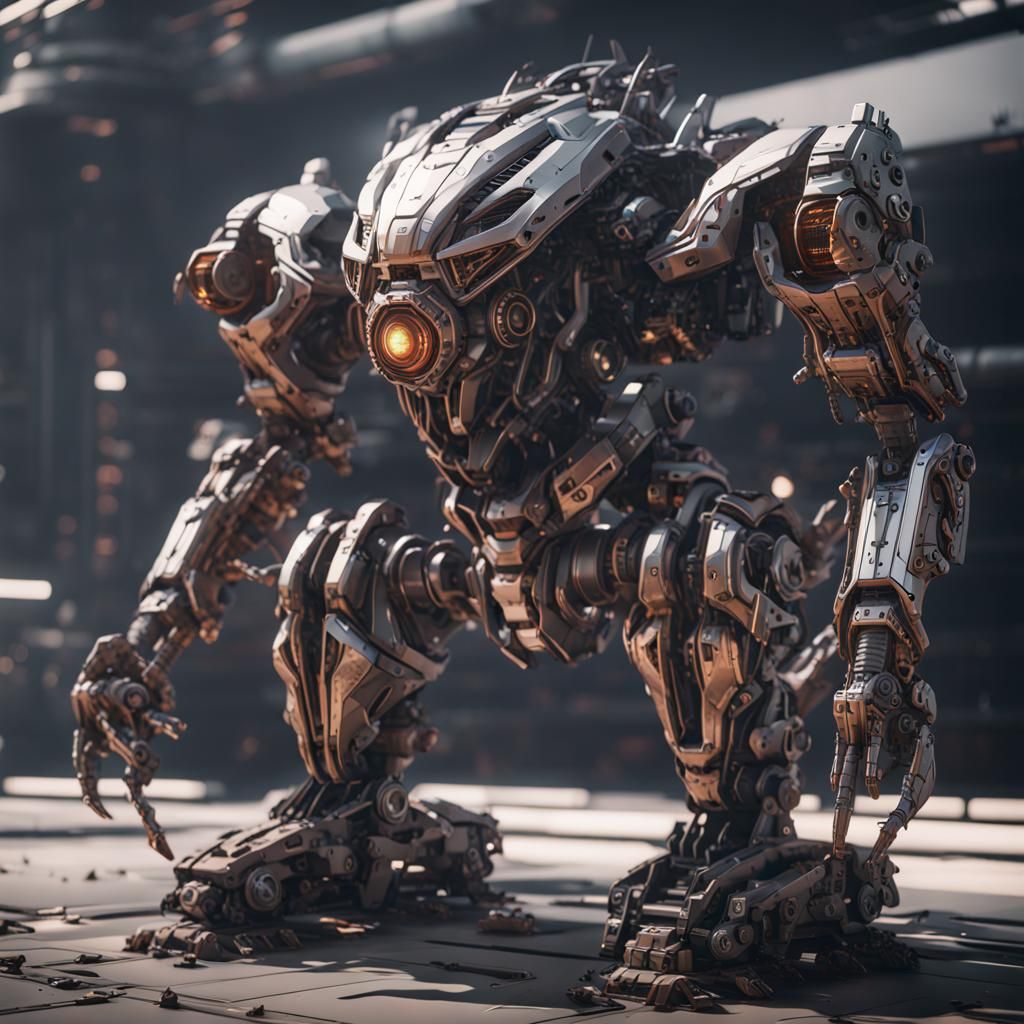 Futuristic Sci-Fi Monster with Intricate Mech Details