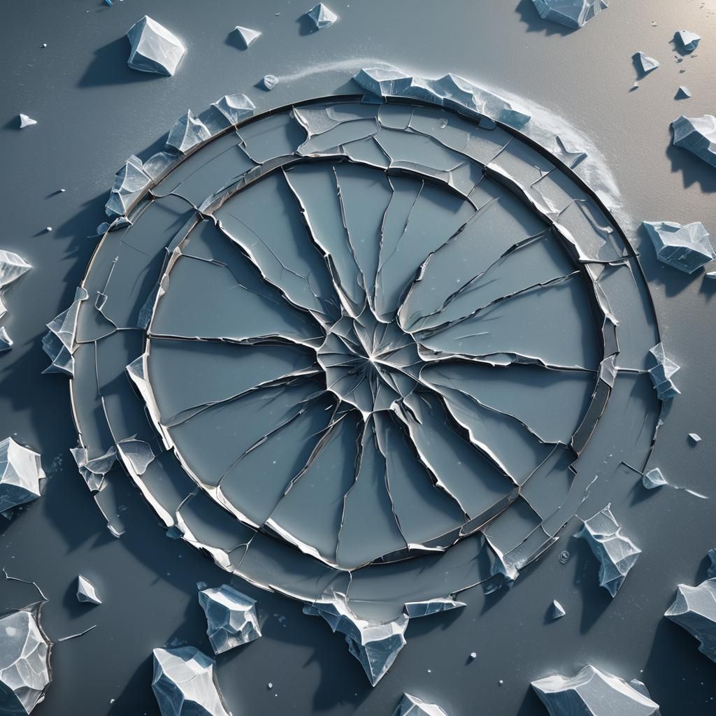 Sacred Geometry: Circular Star Pattern in Sea Ice