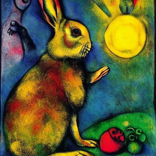 Rabbits Praying: A Symbolic Scene in Classic Style
