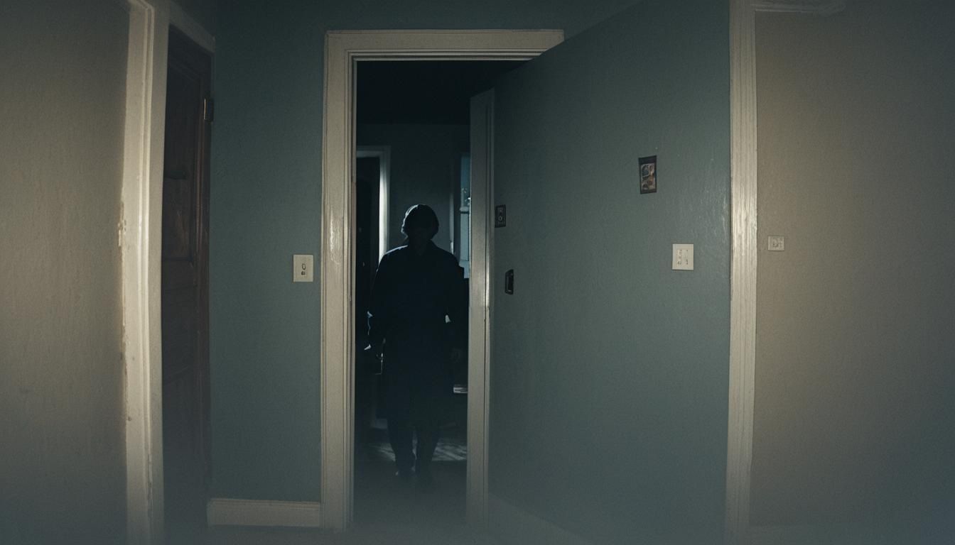 Ominous Shadow Figure in Dark Cinematic Still