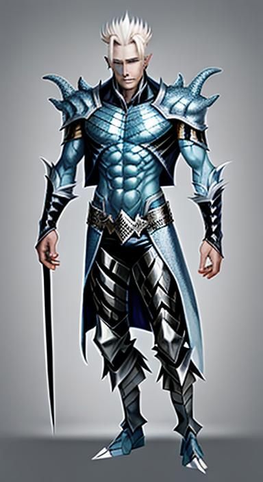 Icy Male Wight Demon Portrait