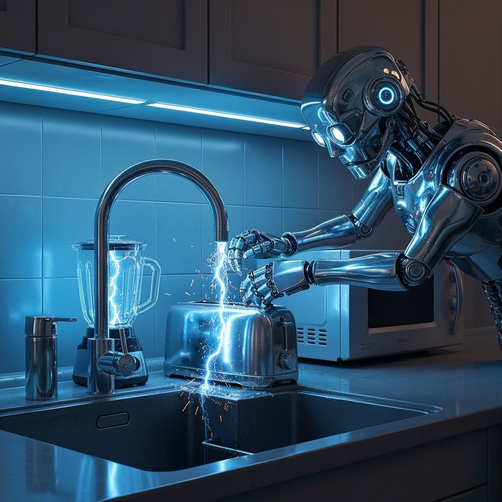 To wash dishes with electric current