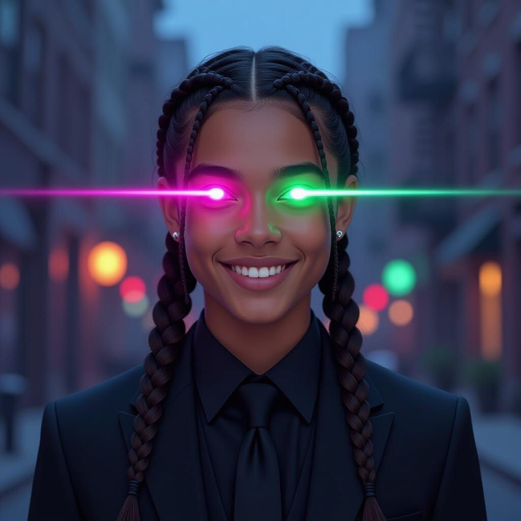 Teen Rapper Transforms into Villain with Laser Eyes in NYC