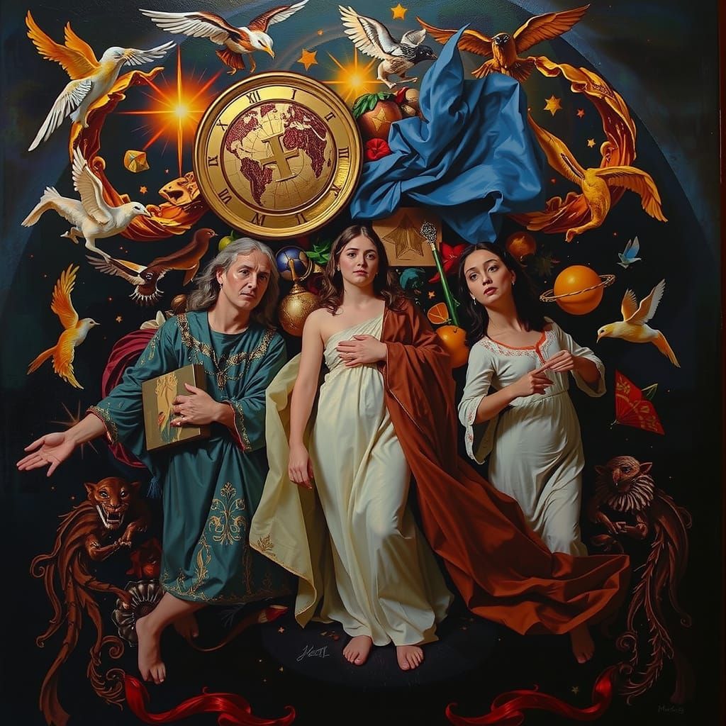 Masterpiece Painting of Beauty and Truth