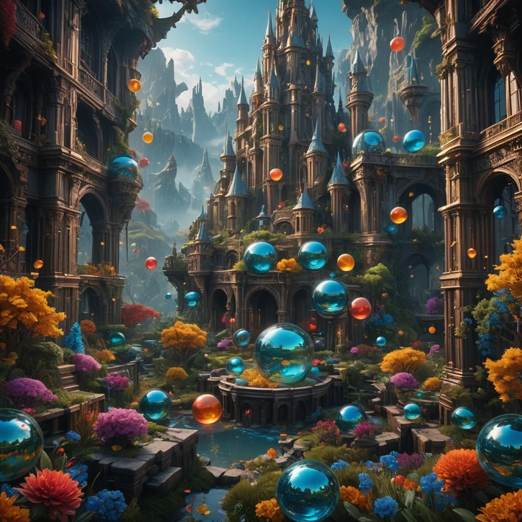 Mysterious Glass World: Detailed Matte Painting