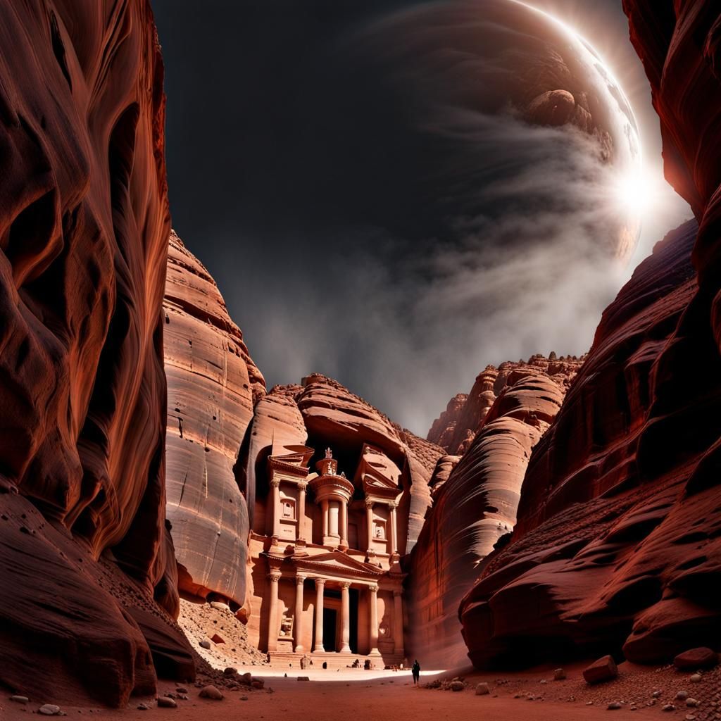 Haunted Petra: Spectral Figures in Jordan's Canyon City
