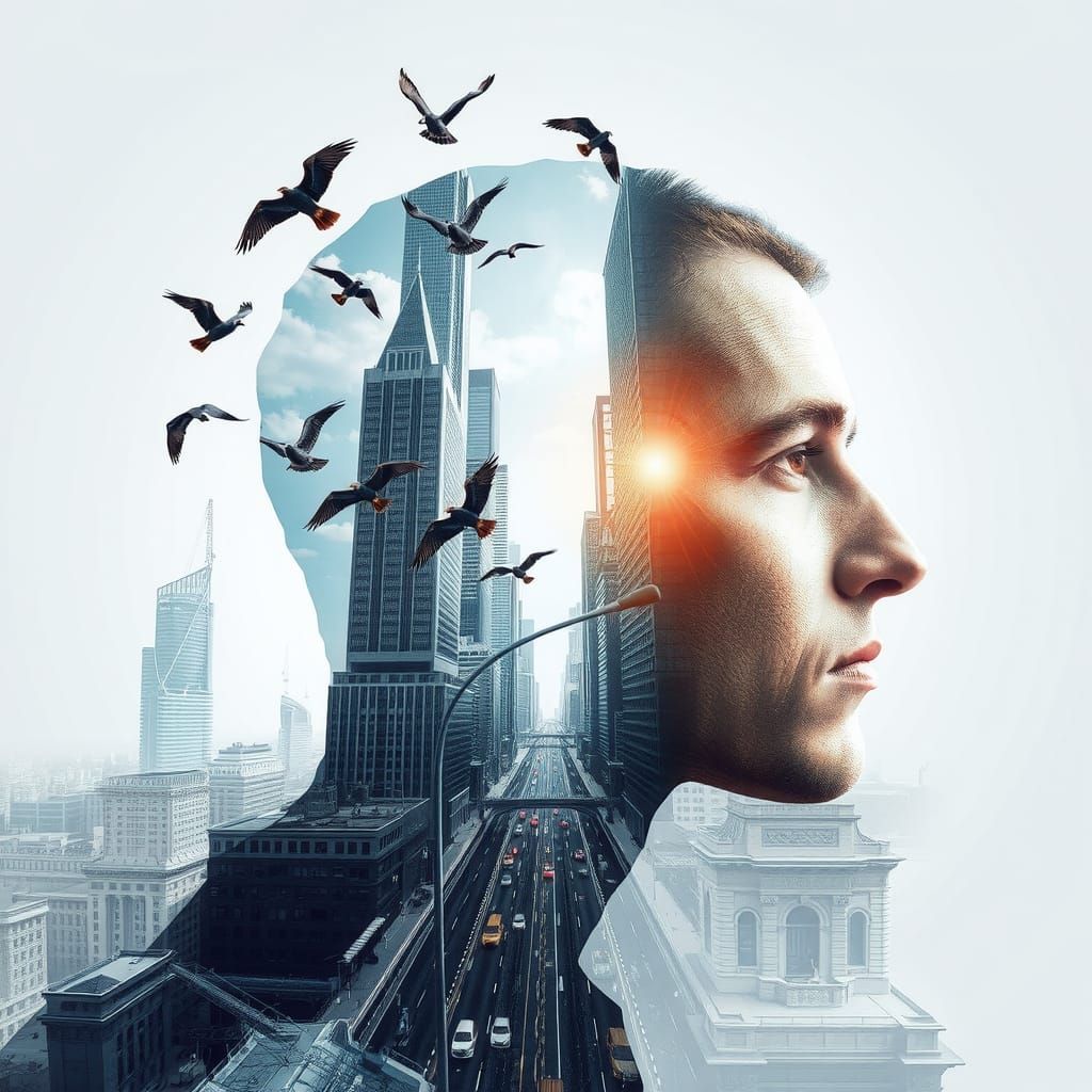 Triple Exposure: Mind, City, and Flight