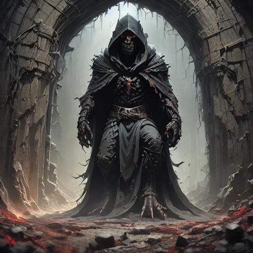 Eerie Monster in Dark Fantasy 3D Matte Painting