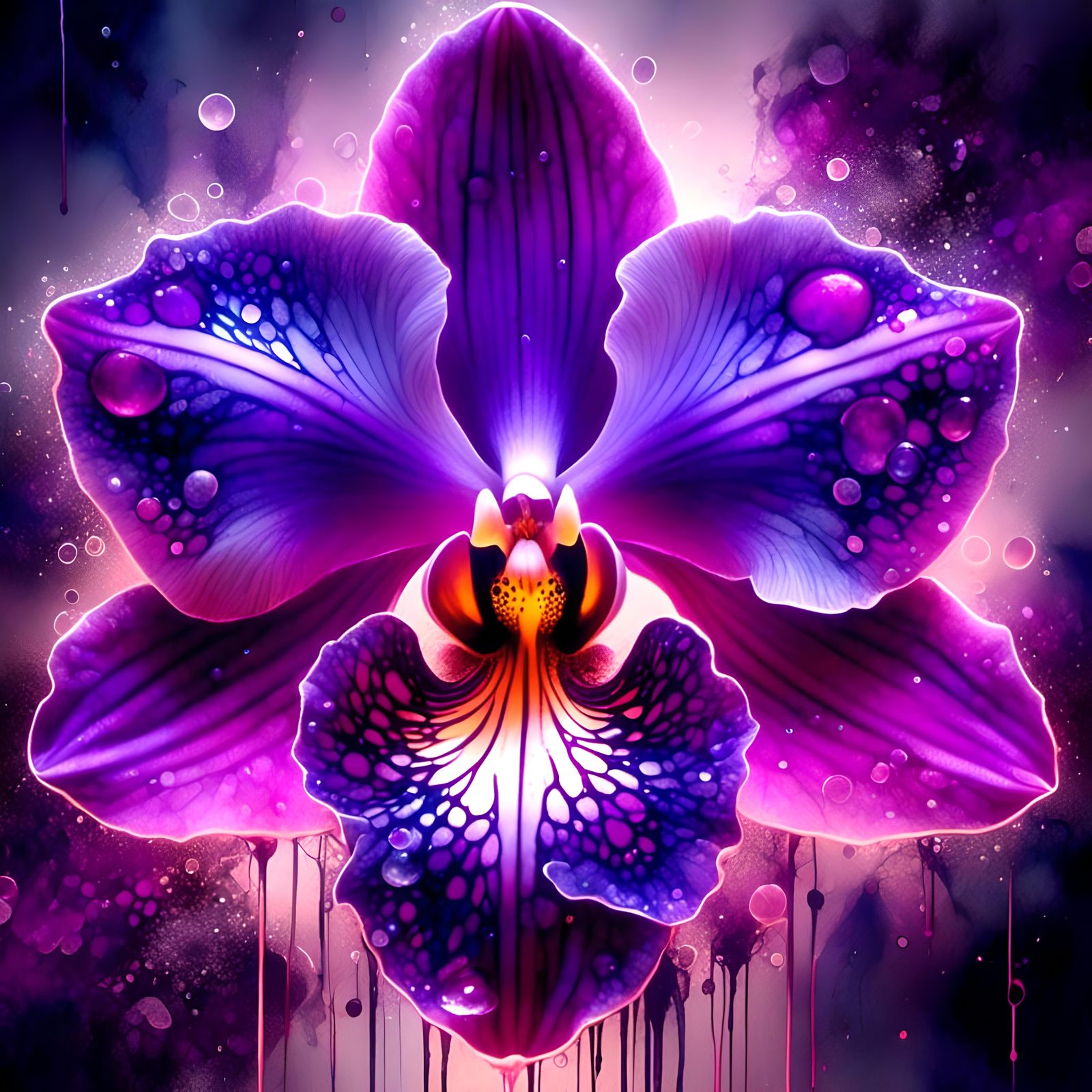 Electric neon orchid