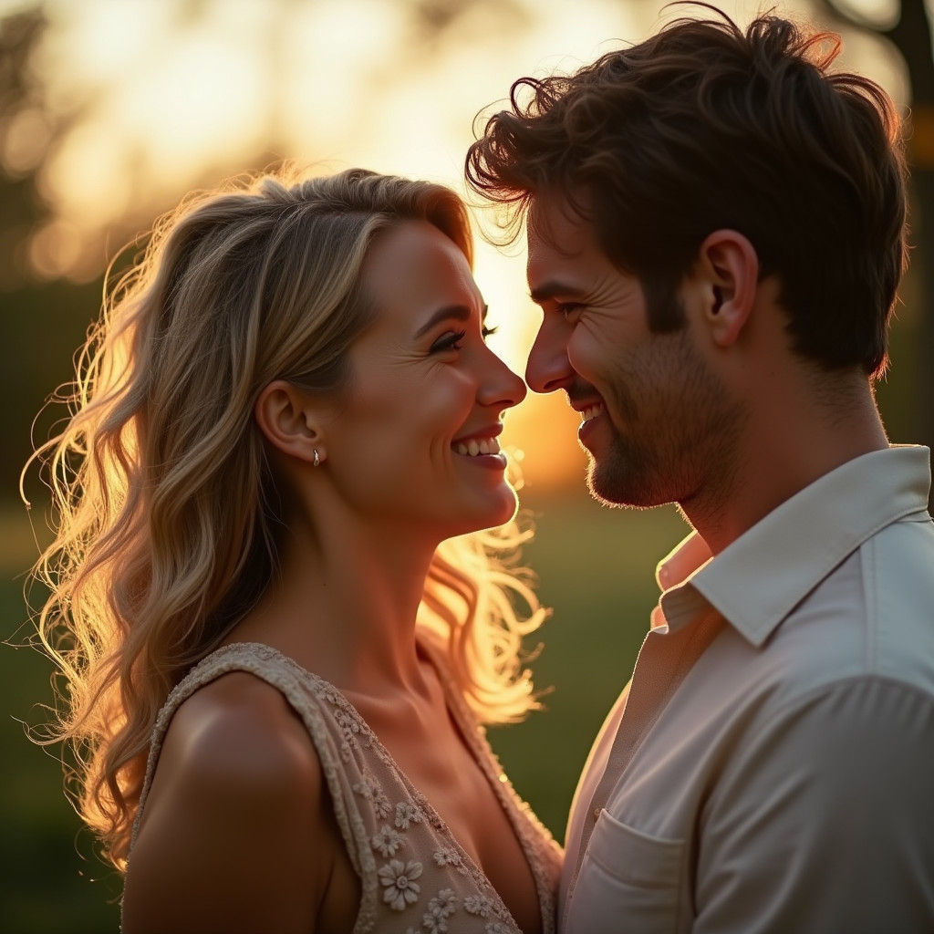 Romantic Portrait of a Loving Couple