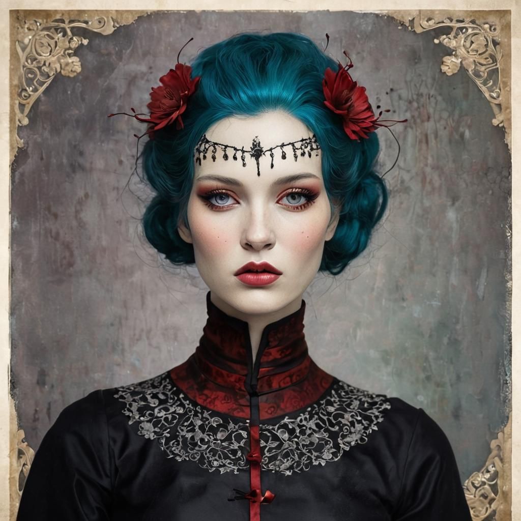 Furious Niflheim Banshee in Alcohol Ink Style