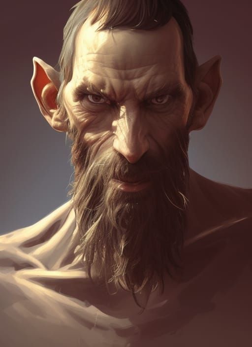 Detailed Ratkin Humanoid Portrait in Art Nouveau Style