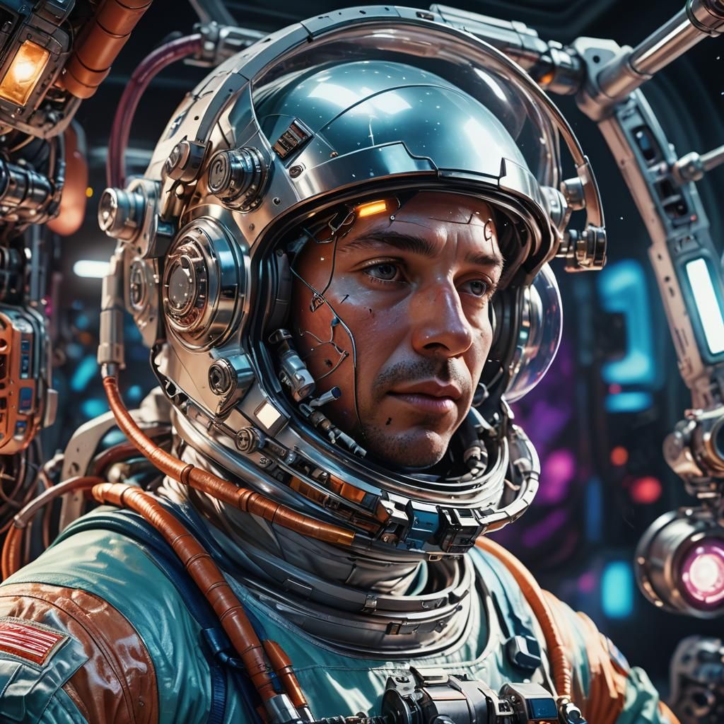 Astronaut Undergoing Surgery: Hyperrealistic Concept Art