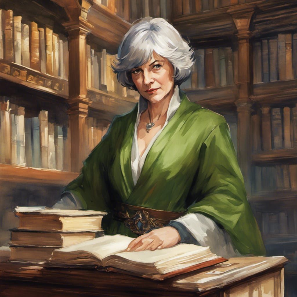 Friendly Renaissance Mage in Comic Book Style