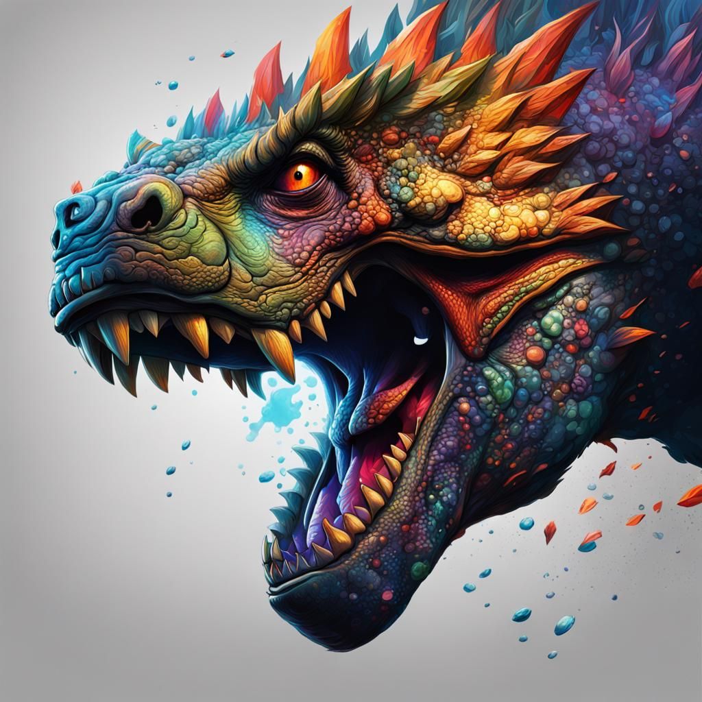 Hyperrealistic Godzilla Concept Art in Color