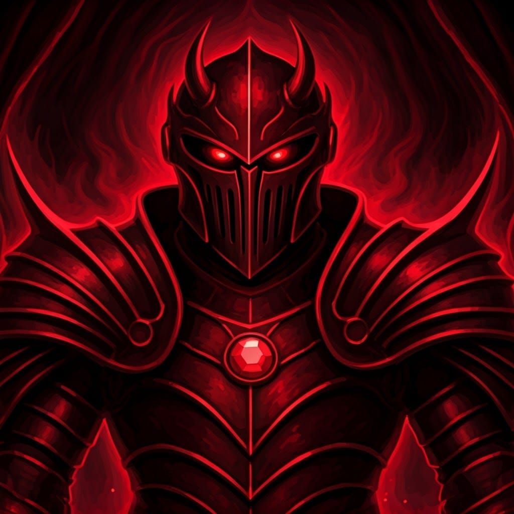 Dark Armored Knight: Crimson Gothic Hero