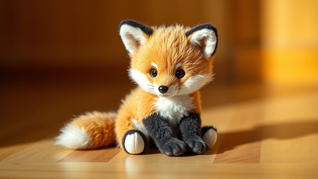 Cuddly Fox Plush Toy in Hyperrealistic Detail