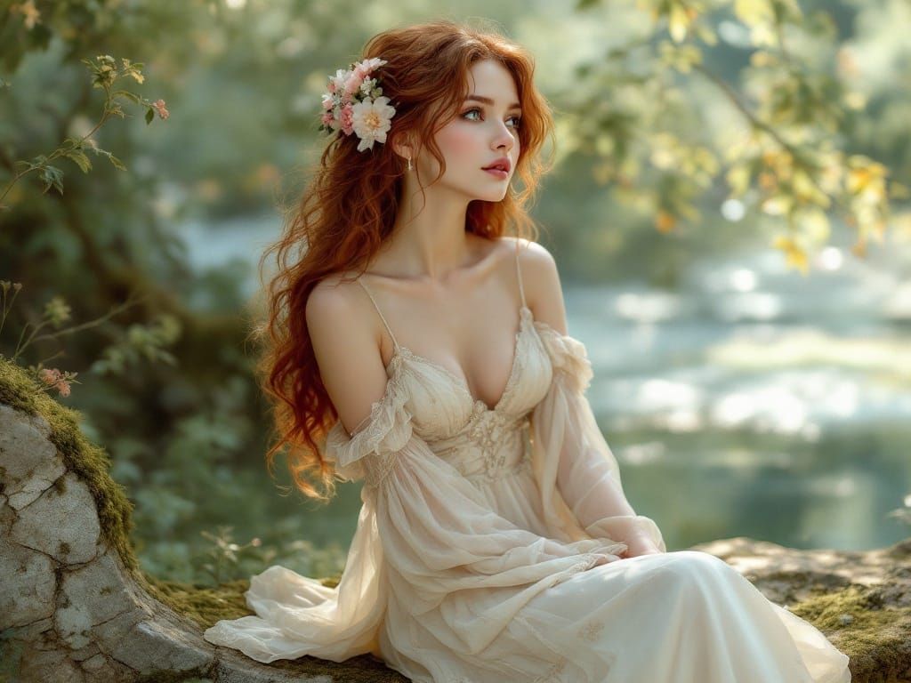 Ethereal Beauty in a Golden Hour Landscape