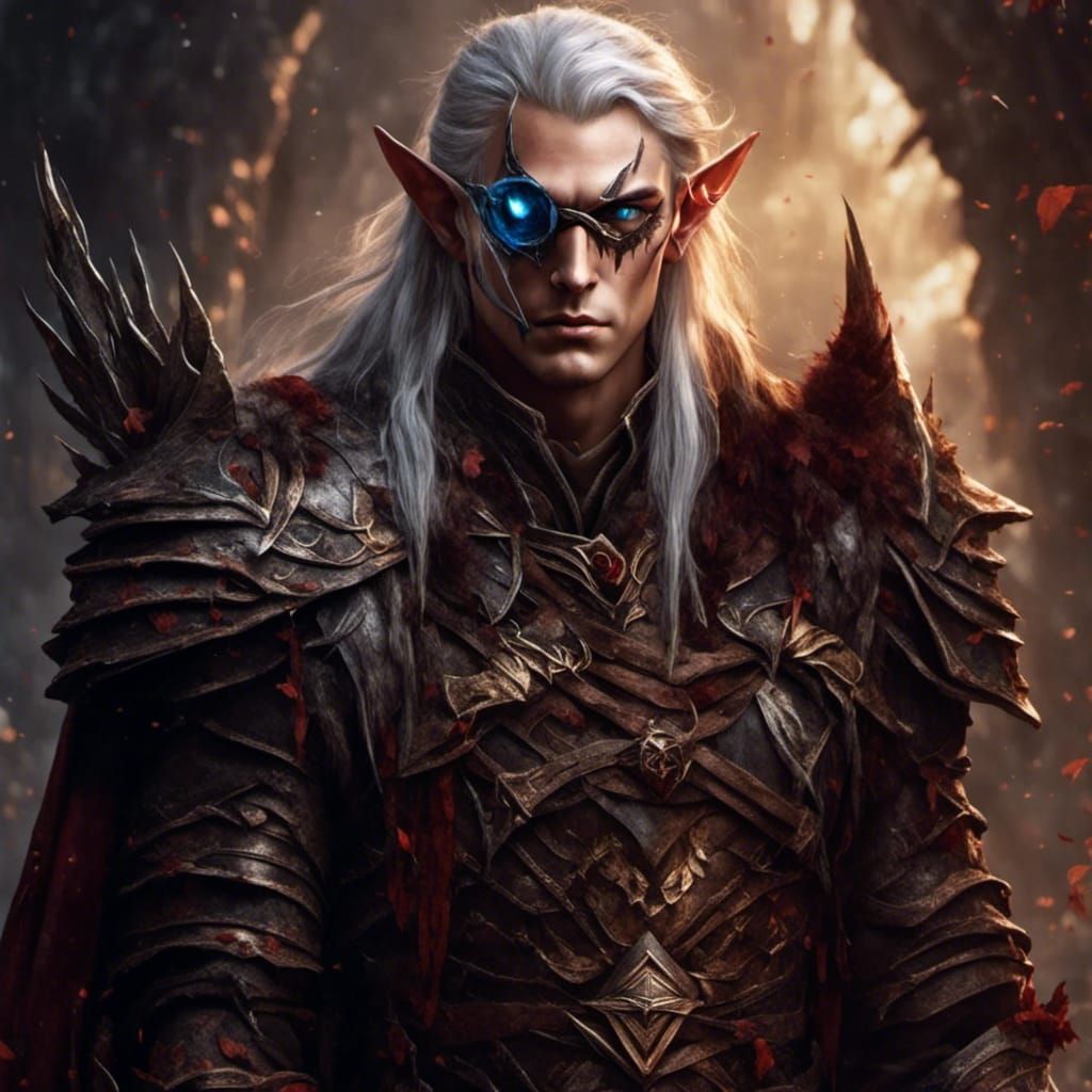 Hyperrealistic Lor'themar Theron with Eye Patch