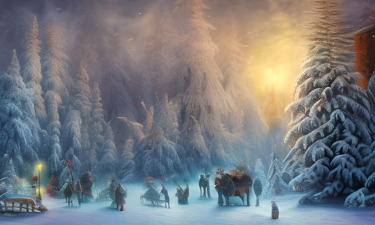 Magical Winter Wonderland: Hyperdetailed Digital Christmas S...