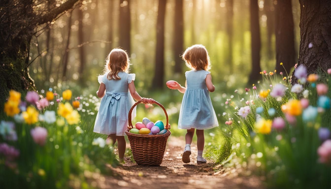 Easter Egg Hunt in Enchanted Forest: Photography