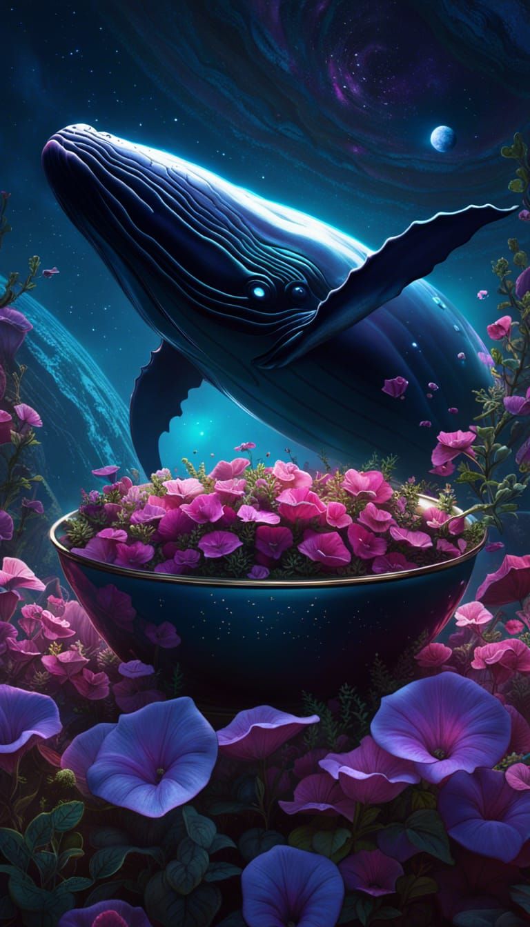 Whale and Petunias Fall to Alien World