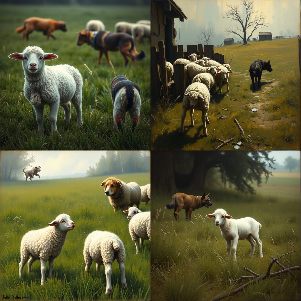 Nervous Lamb Spotting Predator