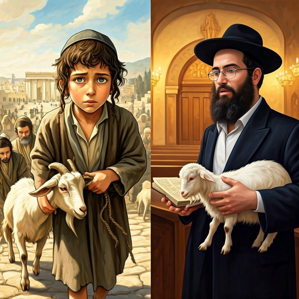 Ancient Tradition Meets Modern Faith: A Heartfelt Diptych of...