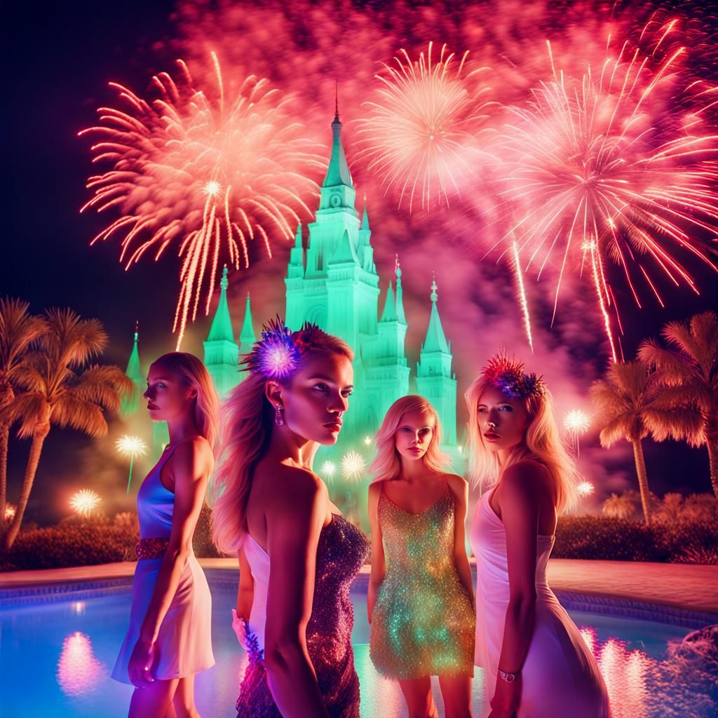 Sorority Celebrates New Year's Eve with Fireworks