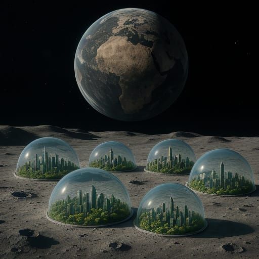 Lunar Cities: Metropolis in Force Field Domes