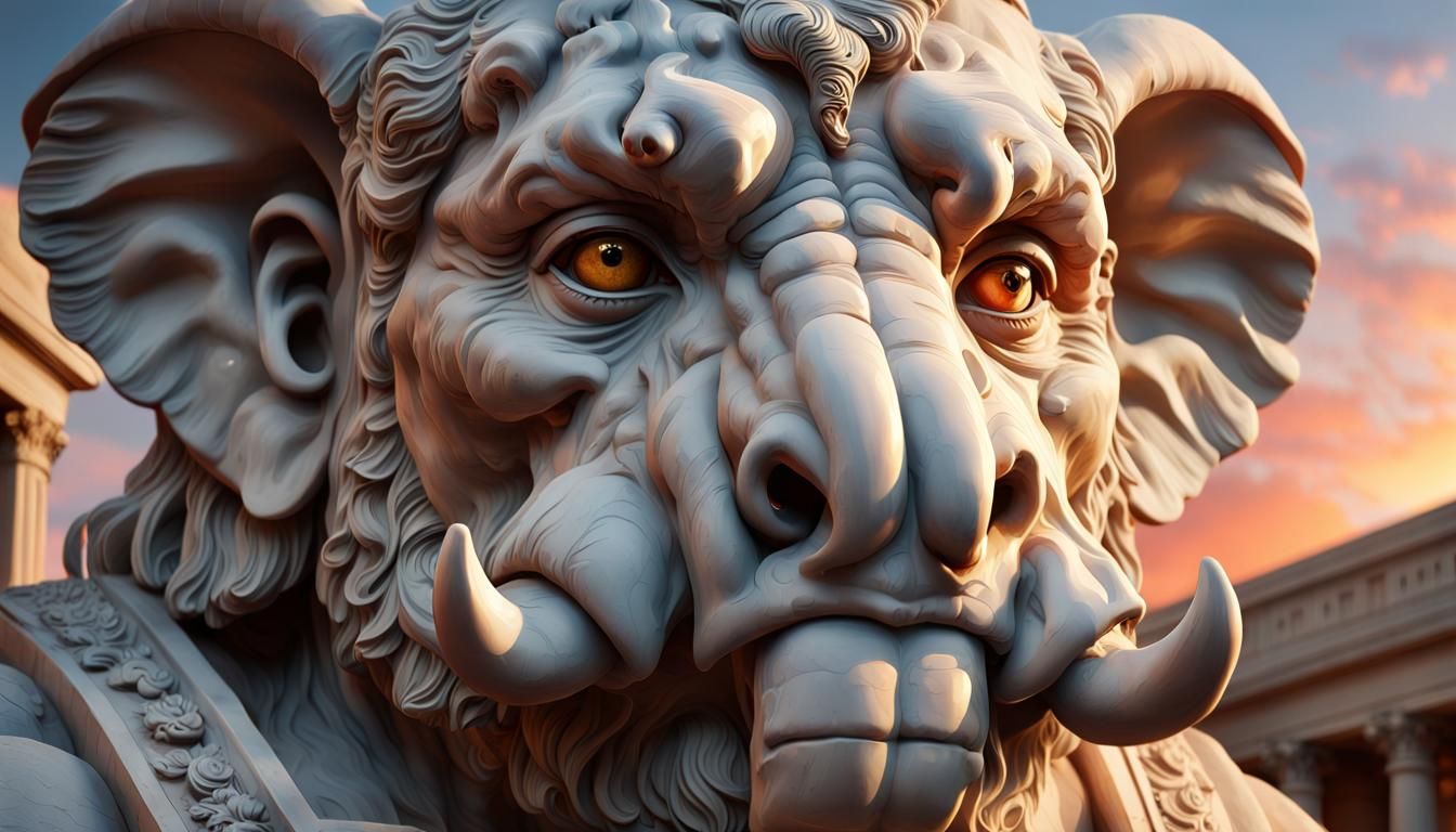 Epic Marble Statue of Hannibal Barca