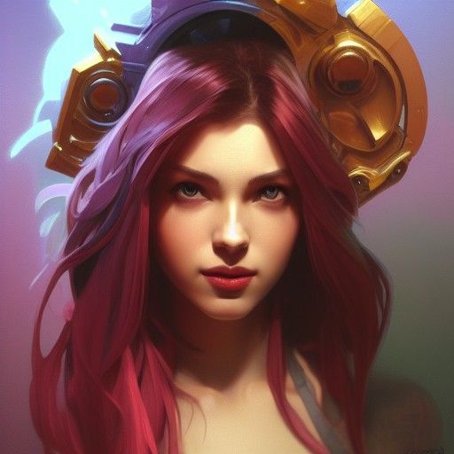 Hyperdetailed Jinx Portrait with Dynamic Lighting