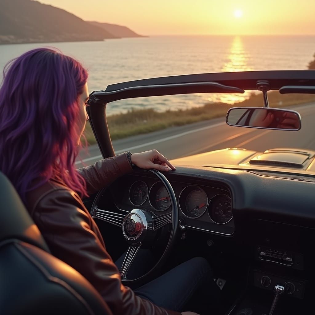1970 Dodge Challenger Races at Sunset in Cinematic Style