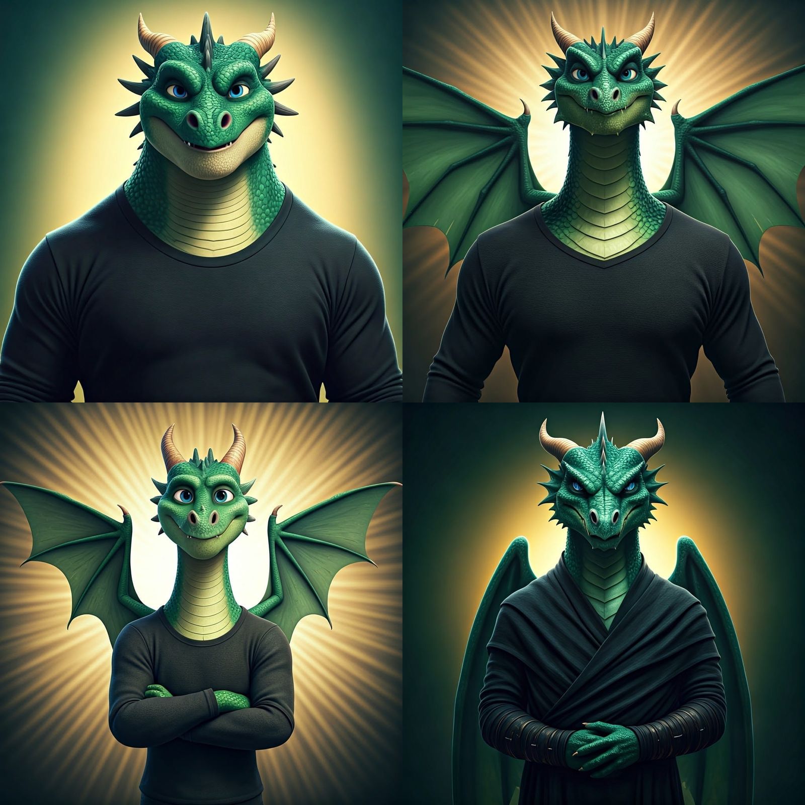 Robust Green Dragon with Protective Attitude