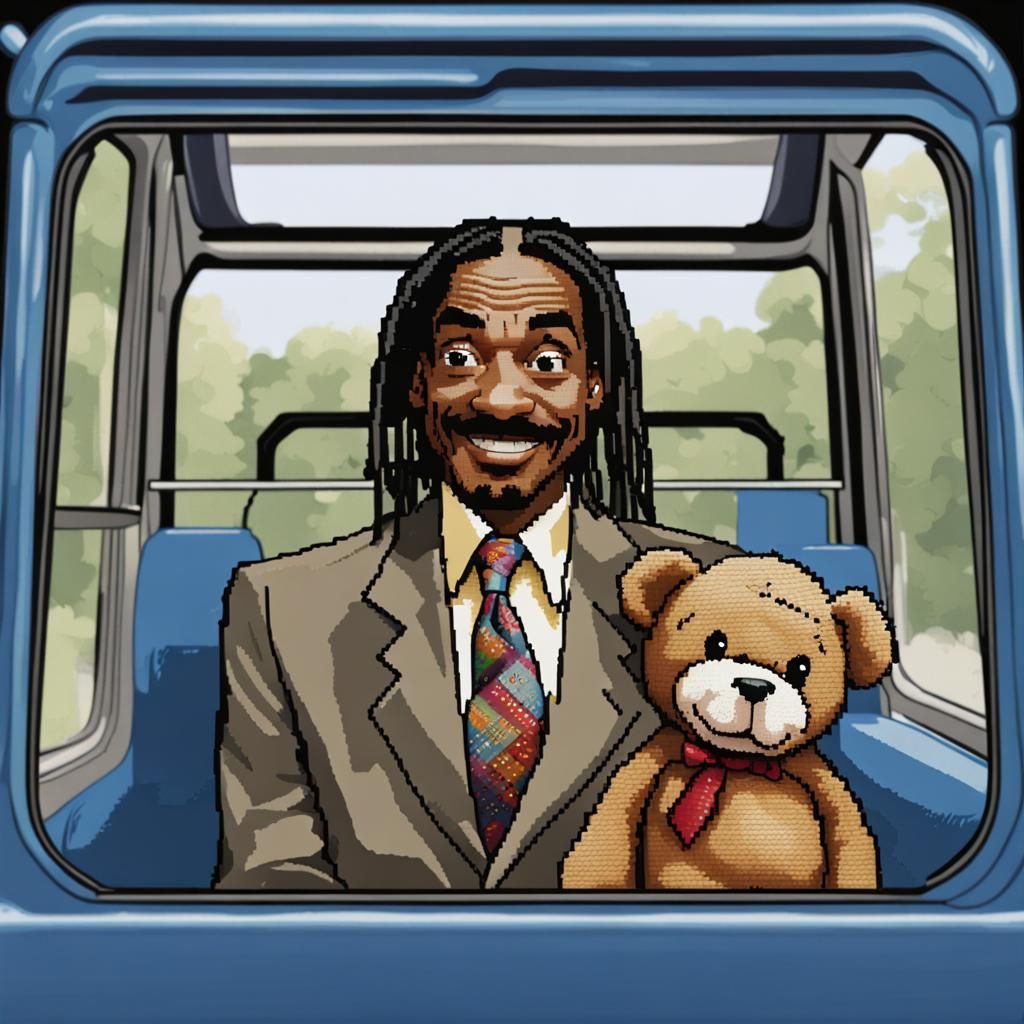 Mr. Bean/Snoop Dogg Hybrid Cross-Stitch Pattern