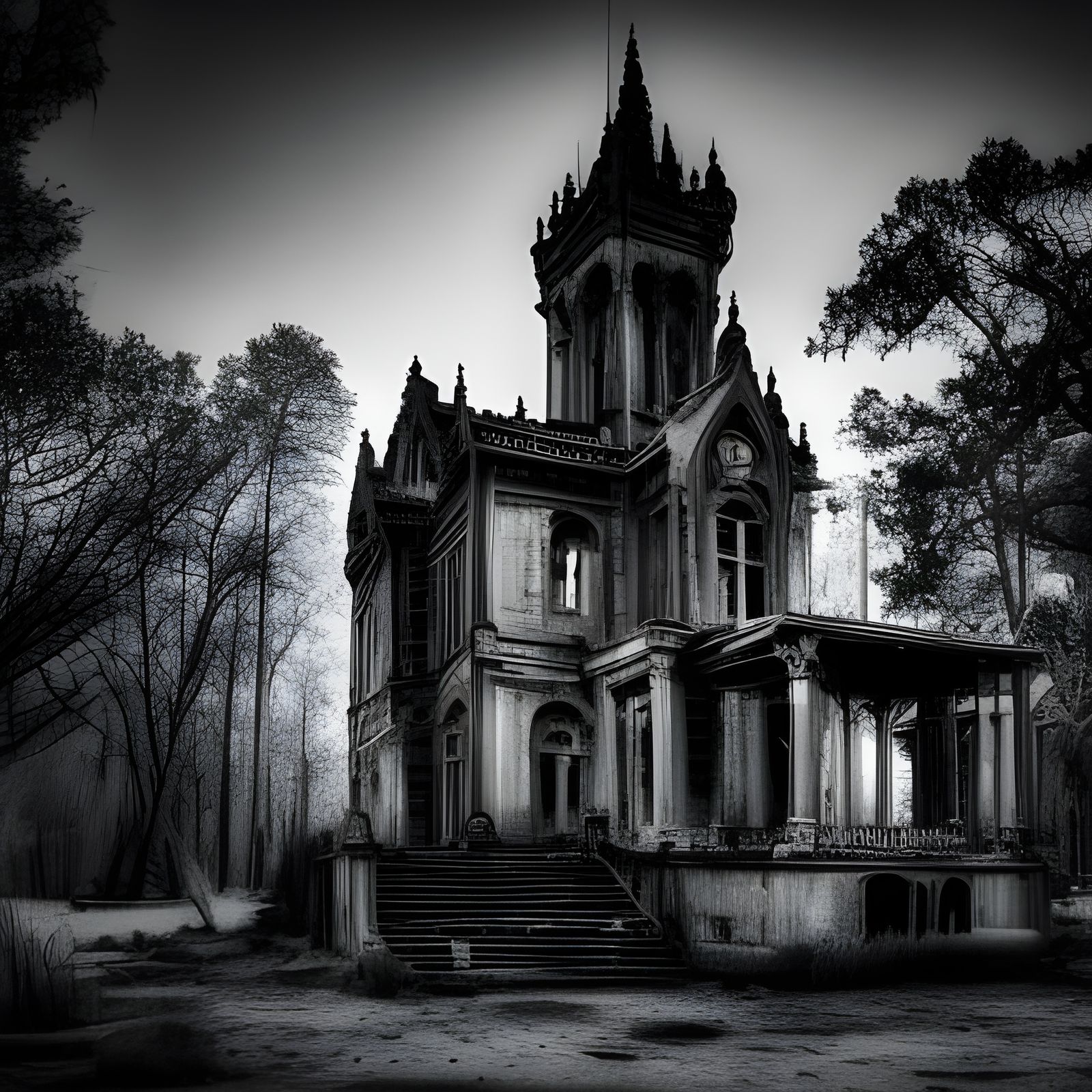 Haunted Castle at Night: Photorealistic Masterpiece