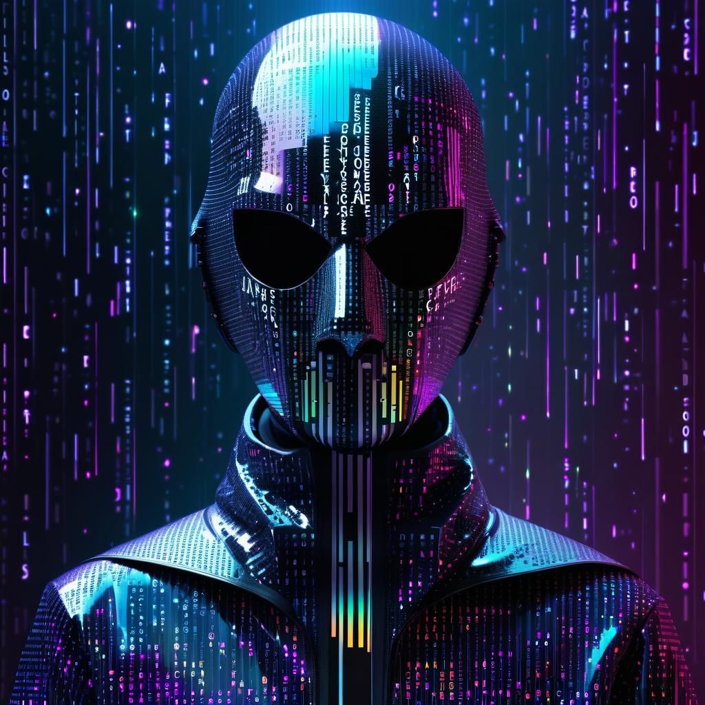 Glitchcore Portrait in Cyberpunk Starscape