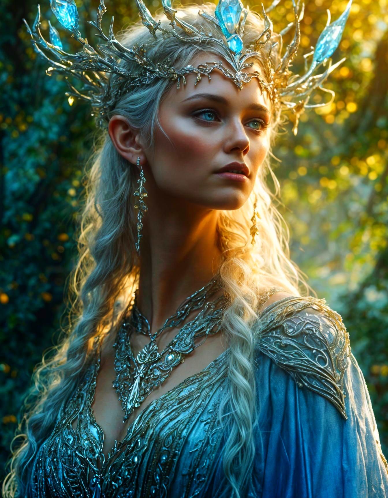 Elvish Priestess in Mystical Forest