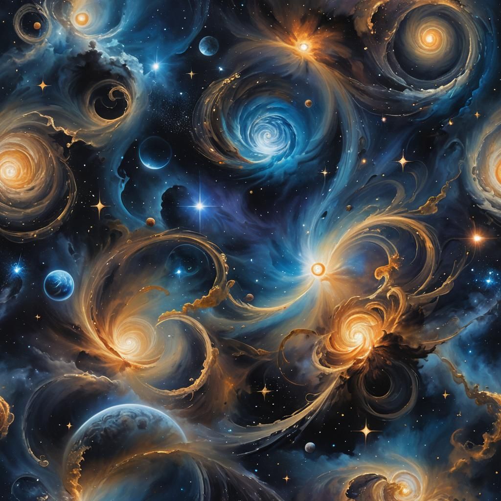 Celestial Swirls: An Astrorealistic Vision of Space