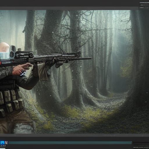 Airsoft Arena in Detailed Matte Painting