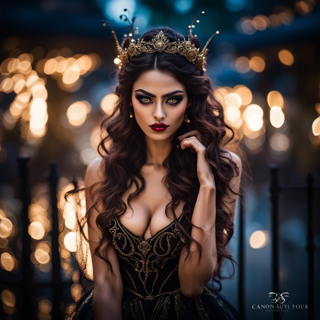 Dark Fairy Queen: Seductive Goddess of Lustrous Beauty