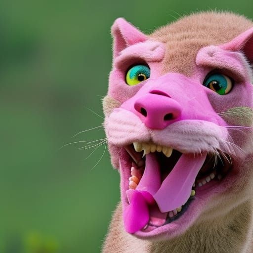Growling Pink Panther Image