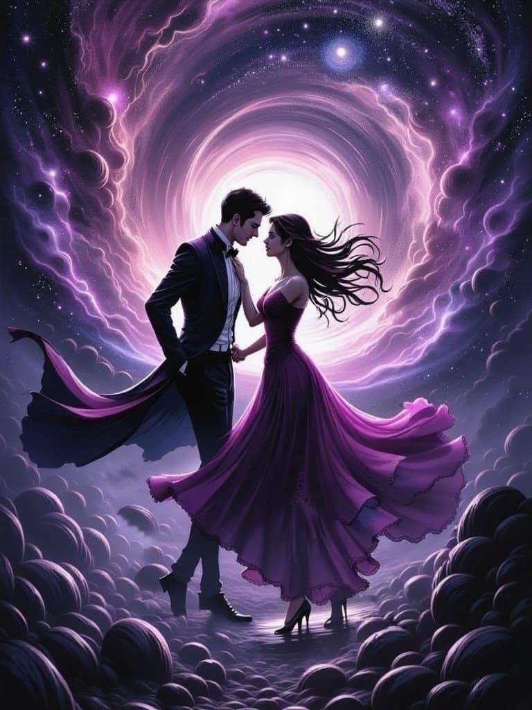 Cosmic Waltz in Vibrant Nebulae