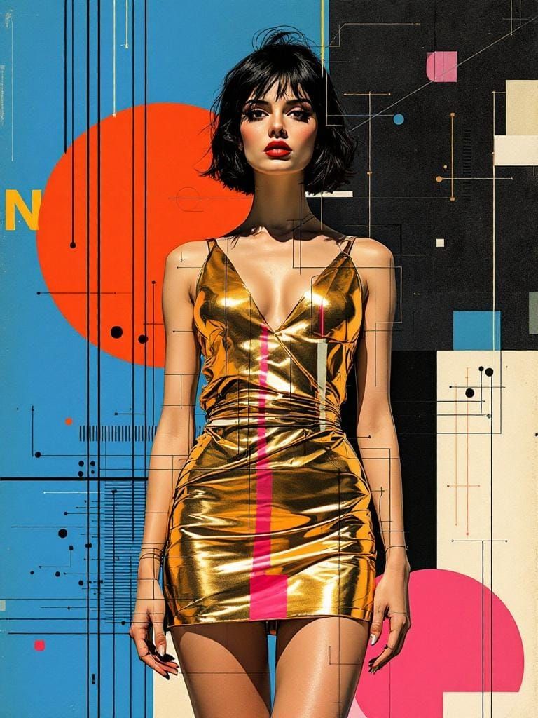 Swedish Pin-Up in Bauhaus Style by Yoji Shinkawa