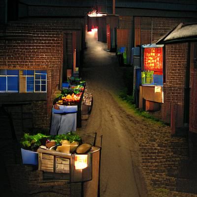 Night Market Street Scene