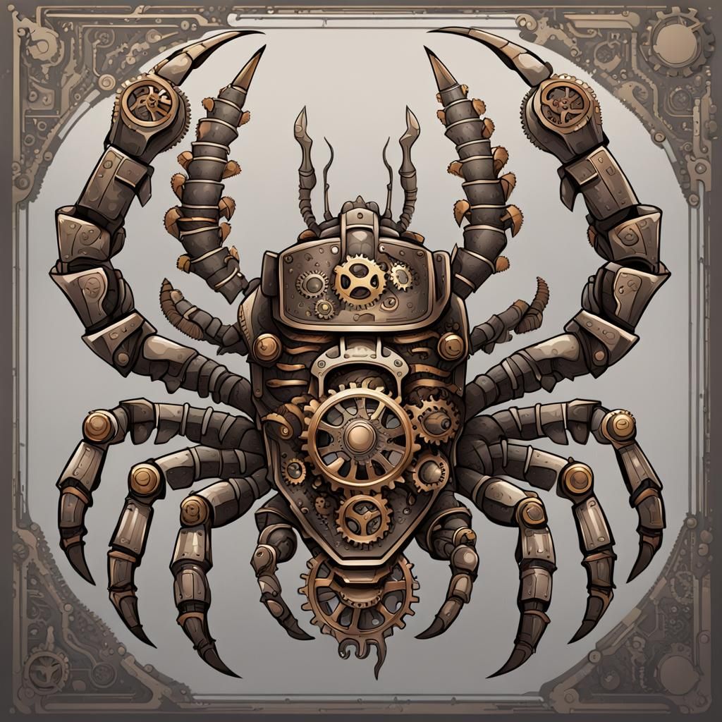 Steampunk Scorpion in Intricate Mechanical Armor