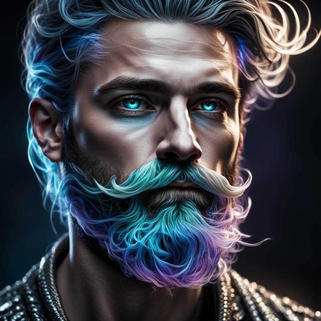 Aquaman with iridescent merman beard