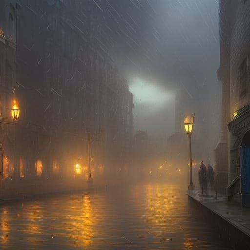 Rainy Day Window: Detailed Matte Painting