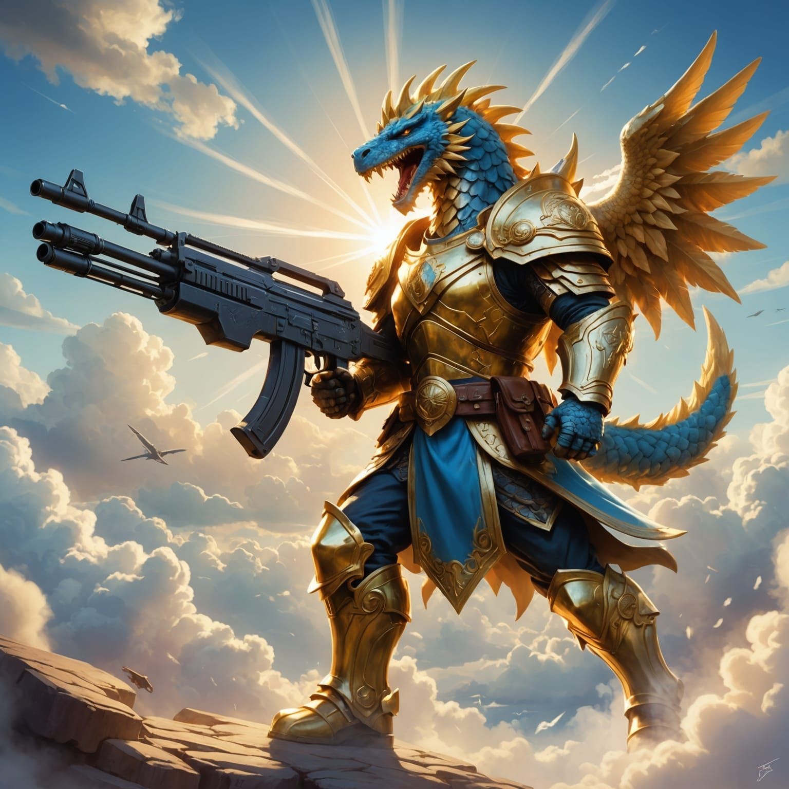 dragão do bem armado com ak47
