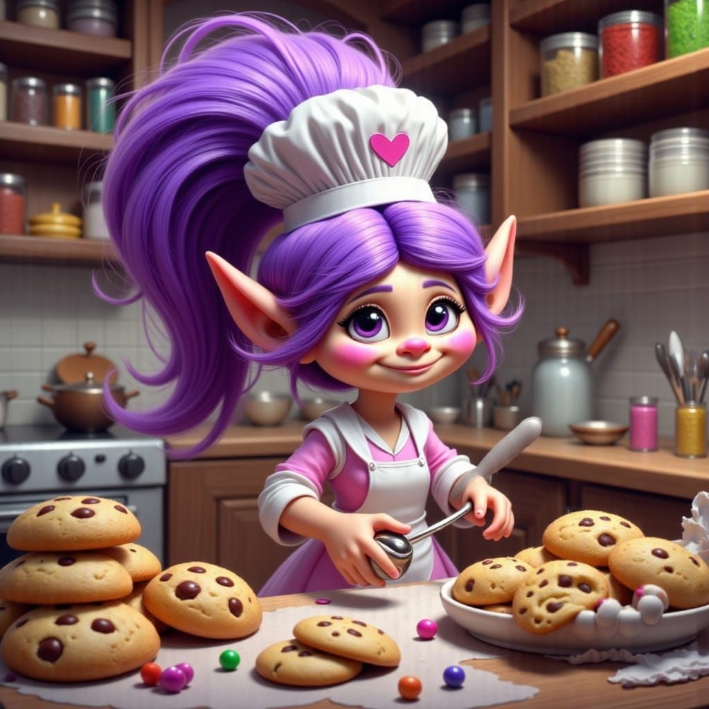 Sweet Troll Baker in the Kitchen